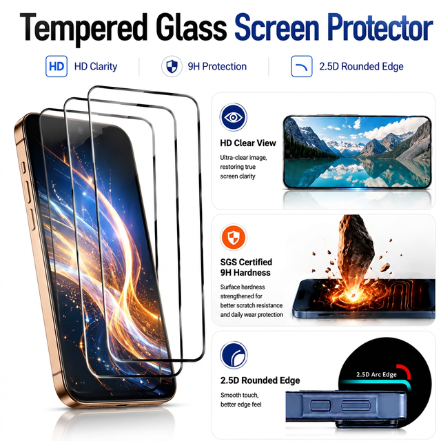 Silk Print Tempered Glass for Samsung Galaxy M47 Screen Protector 9H 2.5D Full Cover HD Anti-Scratch Factory Wholesale OEM