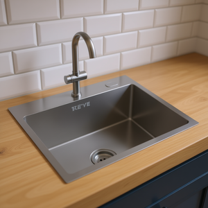 Fregadero de Cocina de Acero Inoxidable, de un Solo Tazón, Rectangular, de Instalación Bajo Encimera, Superficie Pulida, Diseño Minimalista - Product Image 2