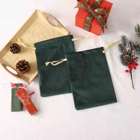 Sacs à cordon de bijoux avec logo personnalisé Pochettes à bijoux en velours épais Emballage de boucles d'oreilles bague collier Sac cadeau en vrac