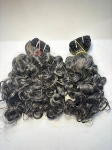 ผมแท้สีเทาแบบดับเบิ้ลดรอว์น  ต่อผมธรรมชาติคุณภาพดีที่สุด  ราคาขายส่ง - Product Image 4