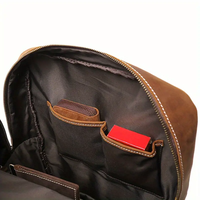 Sac à dos décontracté unisexe en cuir véritable léger et pliable - Durable, imperméable, respirant, plusieurs compartiments en polyester