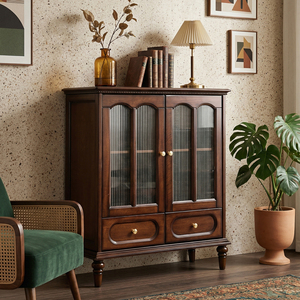 Conjunto de <span class=keywords><strong>Muebles</strong></span> Minimalistas de Madera para <span class=keywords><strong>TV</strong></span> con Armarios de Almacenamiento <span class=keywords><strong>Altos</strong></span> <span class=keywords><strong>y</strong></span> Bajos, Mueble de <span class=keywords><strong>TV</strong></span> Tradicional con Armario Lateral para Sala de Estar - Product Image 2