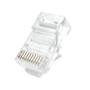 N/A Pack Of 8 4-Pin RJ10 4P4C Plug Clear For Combination