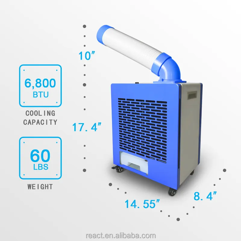 6800 btu/h kommerzielle klimaanlage tragbar für raum für fabrik labor lagerhaus