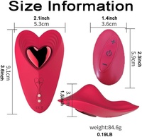 Tragbarer Slip-Vibrator mit App-Fernbedienung, Herz-Schmetterling Klitoris G-Punkt Vibrator mit Starkem Magnetclip 10 Vibrationsmodi