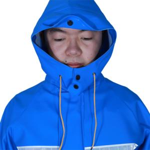 High Quality Adult PVC <b>Poncho</b> Raincoat Reflective Strip Work Clothes Anti-Seepage <b>Waterproof</b> Design Mining Labor Custom Logo - Product Image 3