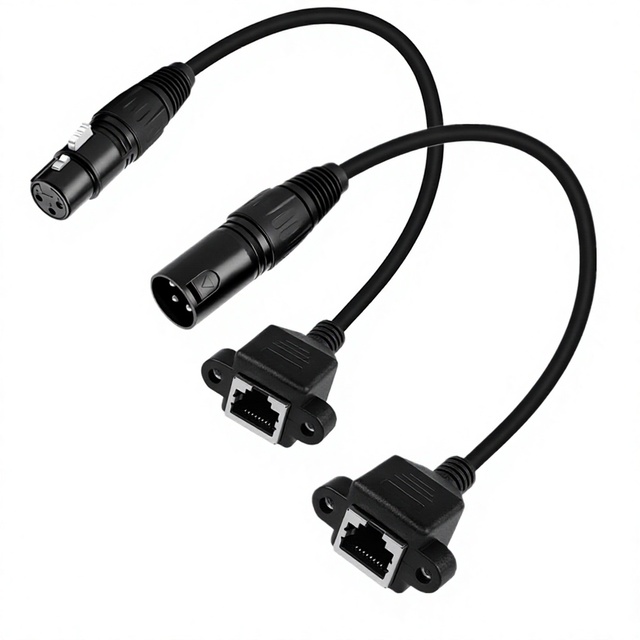 Cannon XLR3 Core Male and Female to RJ45 Master Tape Ear Audio Cable for DMX-CON Controller Series China