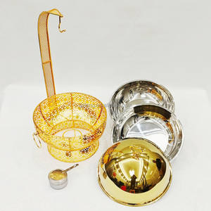 Kraliyet paslanmaz çelik reşo çanak 8L malzemeleri yakıt ısıtmalı gıda ısıtıcısı altın reşo çanak otel restoran Catering ve büfeler için - Product Image 6