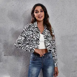 Großhandel 2024 Sommer Zebra langärmelige dünne Jacke Schneidjacke für Damen