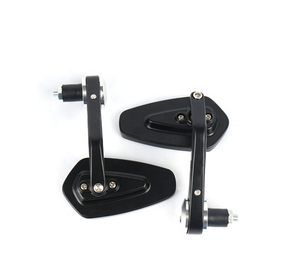 Phụ tùng xe máy sửa đổi chất lượng cao nhôm thẳng hình thoi phía sau xem gương lồi kính màu xanh bên gương để bán - Product Image 2