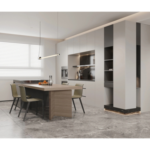 Ensemble de meubles complets haut de gamme pour villa, penthouse, chambre en L avec grand lit king-size, en tissu moderne, pour usage commercial - Product Image 4