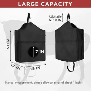 Muestra gratuita de bolsa de heno para caballos y cabras - Material Oxford 1200D súper resistente e impermeable - Nuevo diseño seguro y avanzado - Product Image 6