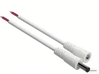 Connecteur mâle-femelle DC 5.5*2.1mm, contact en cuivre, 230V, câble de 15cm, accessoires pour bande lumineuse LED, cordon d'alimentation