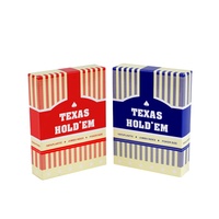 YH Offre Spéciale Prix Usine Cartes à Jouer en Plastique Texas Double Jeu Forme Carrée 6.3X8.8 cm Rouge/Bleu OEM/ODM En Stock