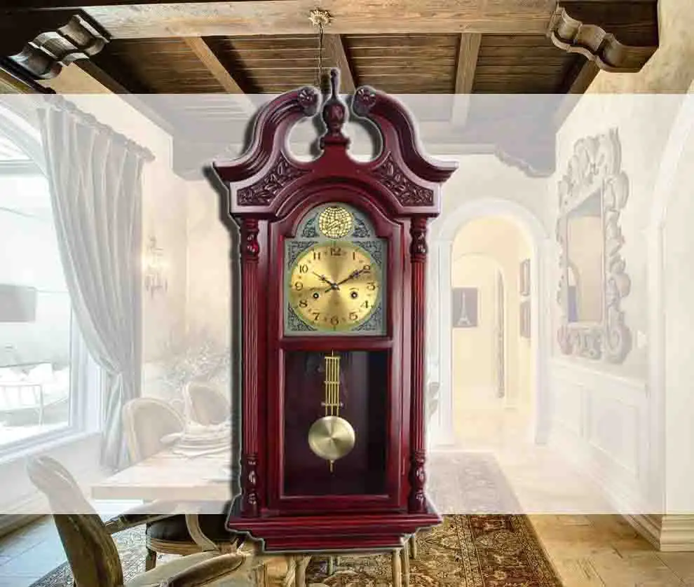 customized wooden wall clock /classic quartz wall clock /antique pendulum wall clock