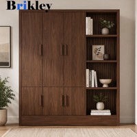 Brikley Bibliothèque Modulaire en Bois Massif pour Salon, Grande Capacité, Écologique, Design Mid-Century, Durable, Personnalisable