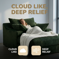 Sofá Modular Moderno Reclinable de Piso, de Una Plaza, Sin Marco, de Espuma, Sin Madera, Comprimido al Vacío, para Apartamento y Hotel