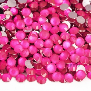 Oleeya Jelly Resin Neon 3mm 4mm 5mm Flat Back Non Hot Fix Resin Rhinestones Glow <b>Under</b> UV Light for Tumbler Decoration - Product Image 3