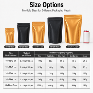 Sachet Doypack Personnalisé Imprimé avec Fenêtre Transparente 250g 100g pour Emballage d'Épices (<span class=keywords><strong>Piment</strong></span>, Ail, <span class=keywords><strong>Cannelle</strong></span>) - Product Image 6