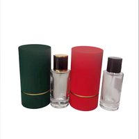 Cadeau fantaisie 50ml/100ml parfum bouteilles en verre couvercle en métal Rectangle boîte rigide matériaux recyclés brillant/mat stratification protection