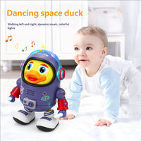 Jouet interactif électrique pour bébé en forme de canard spatial avec musique et lumière - un cadeau électronique pour enfant