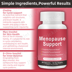 כמוסות ג'ולונג OEM לנשים בגיל המעבר, תוסף ויטמינים פרימיום לתמיכה בנוחות בזמן המעבר - Product Image 5