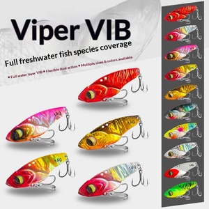 Nuevo señuelo artificial duro Sishuo Vib con diseño ultrafino en la parte posterior, estampado de pez, con pluma de pesca, anzuelos de metal de cobre recubiertos de plomo y lentejuelas. - Product Image 1