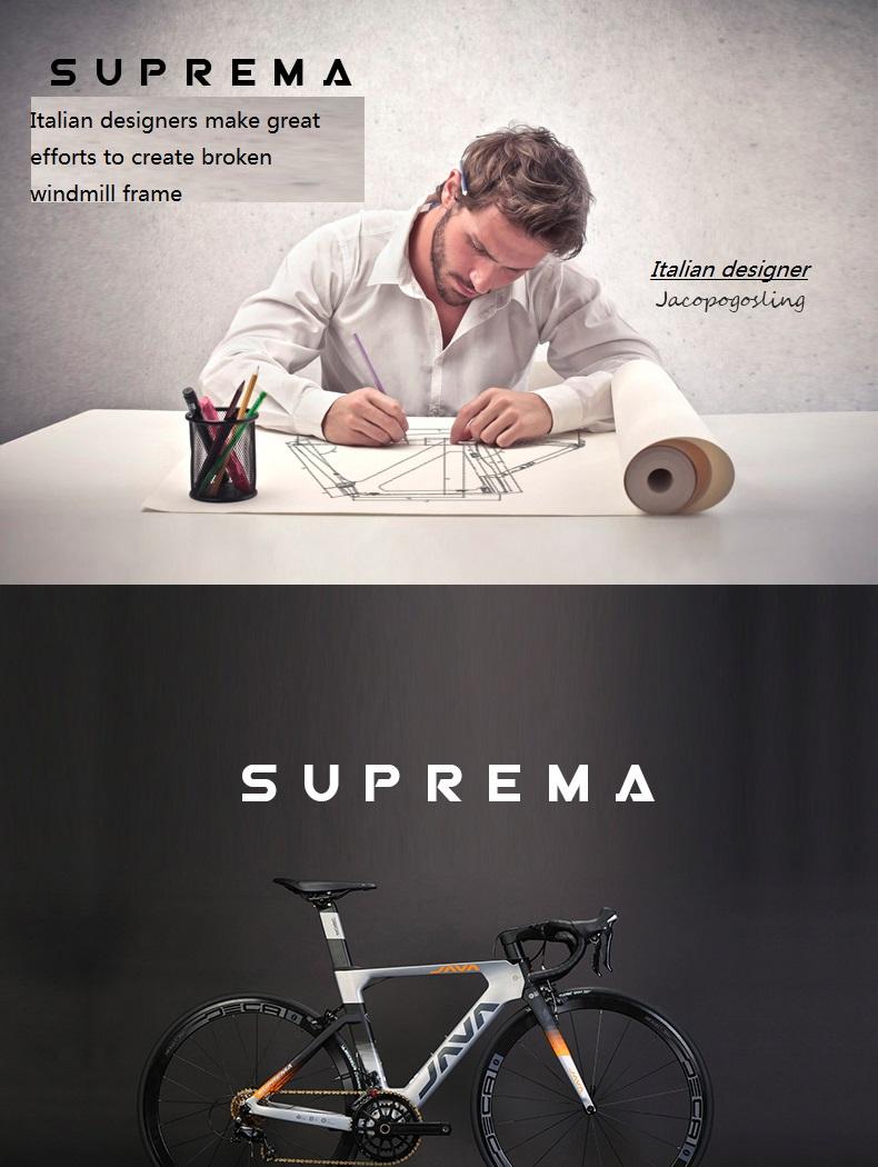 JAVA SUPREMAロードバイクカーボンファイバー自転車22スピード大人男性