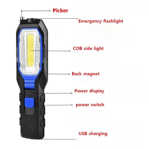 Nhà Máy Trực Tiếp Siêu Sáng <span class=keywords><strong>LED</strong></span> Tự Động Sửa Chữa Công Việc Ánh Sáng Mạnh Mẽ Ngoài Trời USB Có Thể Sạc Lại Đèn Pin & Torch Nam Châm Tập Tin Đính Kèm - Product Image 2