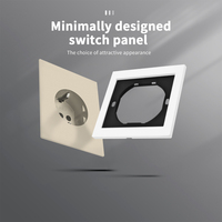 Enchufe de Pared WESA 16A, 1 Tomacorriente, Estándar Europeo Schuko, Diseño Moderno y Lujoso
