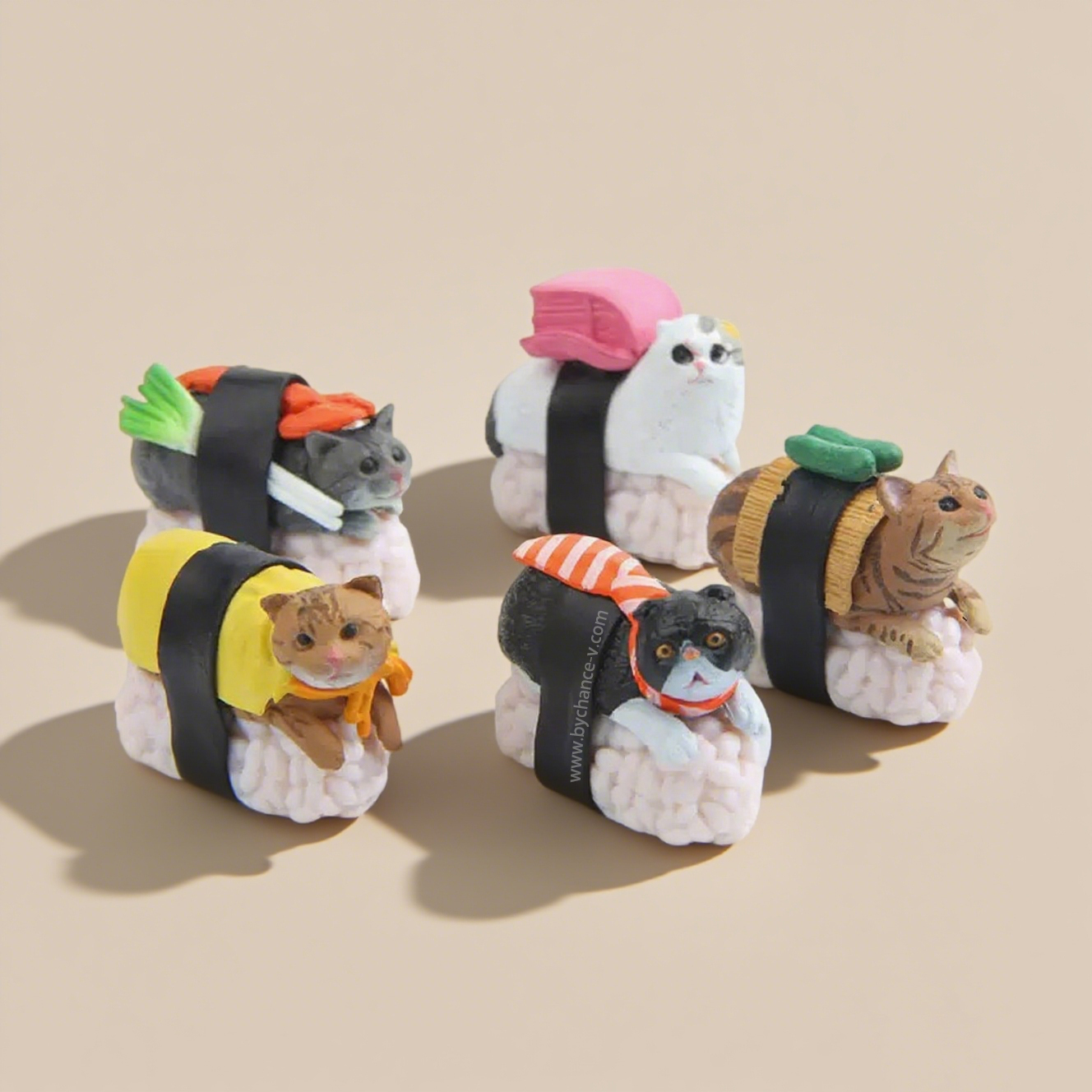 Sushi Cat Mini Figure Kawaii Kitty Desk Decor Collectible Toy