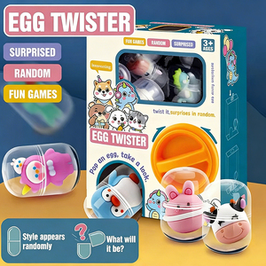 Máquina de garras giratoria de plástico con temática animal para niños, con 6 juguetes de muñecas en forma de bola - Mini juego de caja <span class=keywords><strong>sorpresa</strong></span>, regalo de cumpleaños, juguete - Product Image 2