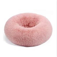 Lit pour animaux de compagnie en fourrure artificielle moelleux à motif solide de petite taille en gros