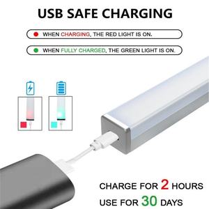 Luz LED inalámbrica magnética ajustable con sensor de movimiento para armarios y escaleras interiores, barra de luz para muebles - Product Image 5
