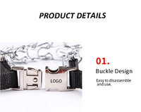Doe accessoires pour chiens de compagnie mode réglable haute qualité en acier à broches collier de dressage pour chien imprimé Pitbull et collier de berger allemand
