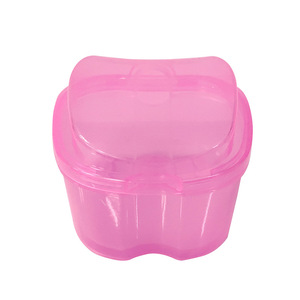 Xuanyang Apple Shaped <b>Denture</b> Storage <b>Box</b> Plastic Double Layer For <b>Denture</b> Care - Product Image 2