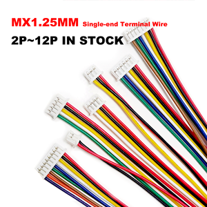 MX1.25mm Aralıklı Tek Uçlu Terminal Kablosu Özel Kablo Demeti 2 3 4 5 6 7 8 9 10 11 12 Pinli Kablo Grubu 100mm 500mm Stokta Mevcut - Product Image 1