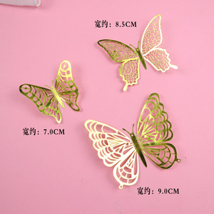 Décorations de gâteaux en gros, papillons, fournitures de fête, <span class=keywords><strong>décoration</strong></span> d'<span class=keywords><strong>anniversaire</strong></span>, papillons 3D dorés, <span class=keywords><strong>décoration</strong></span> de gâteau - Product Image 5