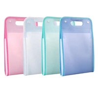 Carpeta de archivos de papel A4 multicapa A4 Macaron Vertical Bolsa de mano Gran capacidad Expansión Clasificación Bolsa de almacenamiento Carpeta Estudiante