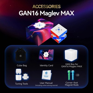GAN16 Maglev Max UVコーティング3x3x3磁気キューブGANCUBE GAN 16ステッカーレスプロフェッショナル<span class=keywords><strong>3</strong></span>*<span class=keywords><strong>3</strong></span> Cubo Magicoパズル子供用ギフト - Product Image 6