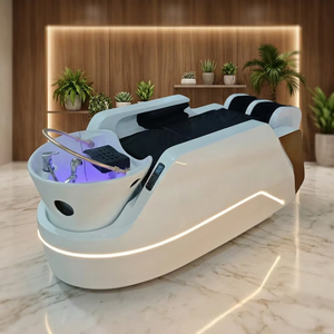 KISEN Cama Multifuncional para Lavado de Cabello, Sillón Profesional de Spa Capilar con Circulación de Agua y Masaje, Requiere Fontanería, Cuero PU Suave - Product Image 4