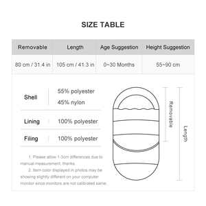 Sac de couchage pour <span class=keywords><strong>poussette</strong></span> Housbay, chaud pour l'hiver, avec couvre-pieds amovible, pliable, à capuche, matelassé, pour enfants de 0 à 3 ans - Product Image 6