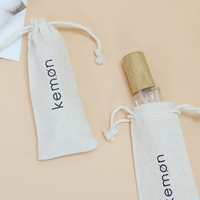 Pochette en coton recyclable écologique personnalisée sac à cordon multicolore pour le stockage personnalisé avec logo imprimé