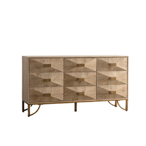 Mueble de Entrada de Estilo Antiguo en Color Madera Natural, con 6 Cajones de Almacenamiento, Mueble de Salón de Estilo Rústico Americano - Product Image 5