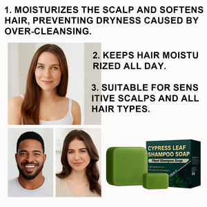 Jabón en Barra <span class=keywords><strong>para</strong></span> <span class=keywords><strong>el</strong></span> Cabello con Aceite de Hoja de Ciprés Verde Natural <span class=keywords><strong>para</strong></span> Control de Grasa, Limpieza Profunda, Venta al por Mayor, Marca Privada - Product Image 4