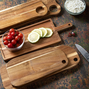 <span class=keywords><strong>Set</strong></span> di <span class=keywords><strong>Taglieri</strong></span> Creativi in Legno di Acacia, Vassoi per Pane e Bistecca in Legno Massiccio - Product Image 2