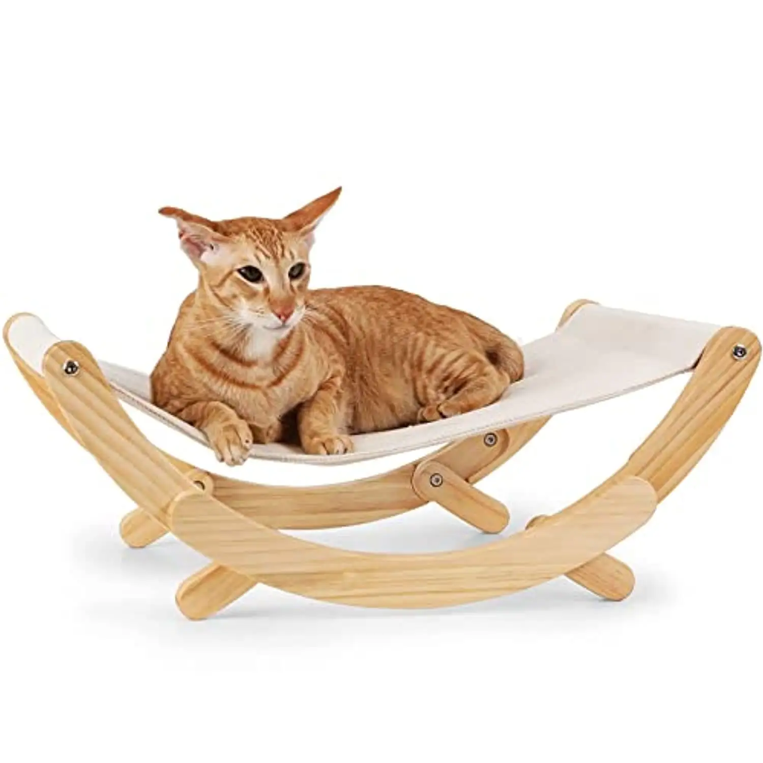 Lit-balançoire en bois pour animaux domestiques, lit pour petits chiens et chats, balançoire confortable et chaud, pour maison, 4 saisons