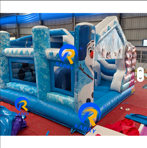 Castillo Inflable Azul con Tobogán para Fiestas Infantiles de Uso Comercial, Material de PVC, Capacidad de 100-500 kg, 5-10 Personas - Product Image 2