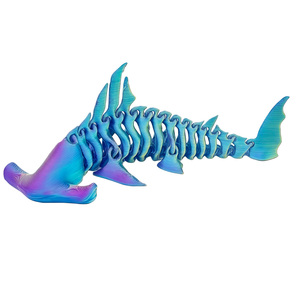 Squelette de requin marteur articulé en PLA imprimé en 3D, jouet marin flexible pour bureau, cadeau anti-stress, produit transfrontalier très demandé - Product Image 2