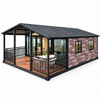 Maisons modulaires de luxe avec véranda, maison conteneur isolée pour projets de vacances en forêt